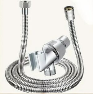 💙🐾 Silver Shower Hose And Shower Adapter